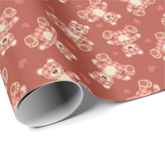 Papier Cadeau bear patwork (Coin rond)