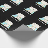 Papier Cadeau Bearly Awake Funny Sleepy Bear Pun Dark BG (Coin)