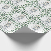 Papier Cadeau Bearly Wait Teddy Bear Baby shower d'hiver (Coin)