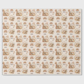 Papier Cadeau Béary Premier anniversaire automne Ours 1er annive (Plat)