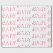 Papier Cadeau Beatrix Potter Bunny Lapin Baby shower rose (Plat)