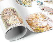 Papier Cadeau Beatrix Potter Bunny Souris Puddle Duck Squirrel (Coin rond)