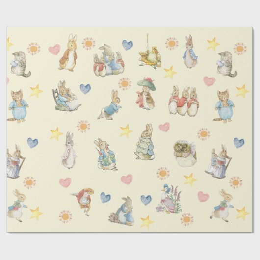 Papier Cadeau Beatrix Potter Cute Peter le lapin et ses amis (Plat)