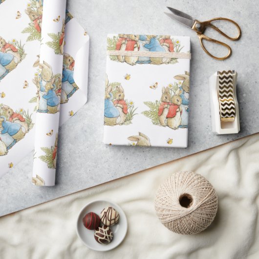Papier Cadeau Beatrix Potter Lapin Lapin Bébé Garçon Fille Douch (Artisanat)