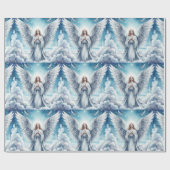 Papier Cadeau Beau Ange Blanc Gardien (Plat)
