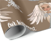 Papier Cadeau Beau ange personnalisé (Coin rond)