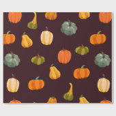 Papier Cadeau Beau arrière - plan d'automne avec des citrouilles (Plat)