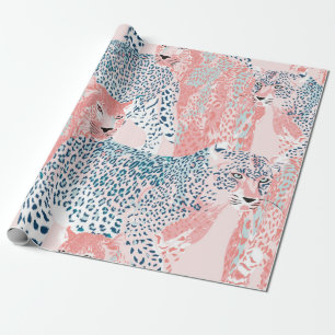 Papier Cadeau Beau art Leopard sans couture motif, abstrait un