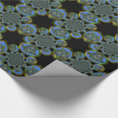 Papier Cadeau Beau bleu extraordinaire jaune (Coin)