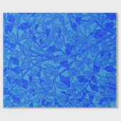 Papier Cadeau Beau bleu indigo honeysuckle motif (Plat)