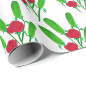 Papier Cadeau Beau bouquet de Pickle avec Roses Thunder_Cove (Coin rond)