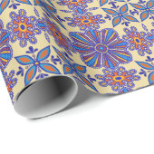 Papier Cadeau Beau Carrelage Boho Talavera (Coin rond)