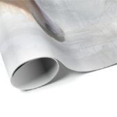 Papier Cadeau Beau Cheval dans la neige Enveloppement cadeau (Coin rond)