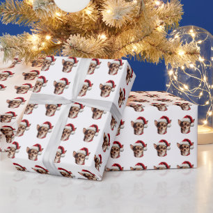 Papier Cadeau Beau Chihuahua Chien Motif de Noël