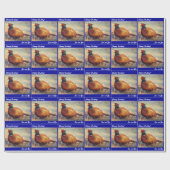 Papier Cadeau Beau Coq Pheasant (Plat)