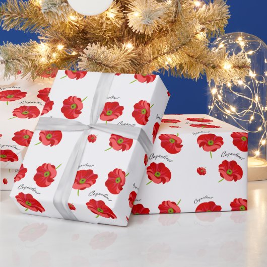 Papier Cadeau Beau coquelicot (Vacances)