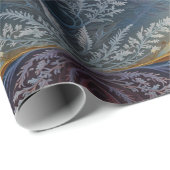 Papier Cadeau Beau cristal de glace multicolore plissé (Coin rond)