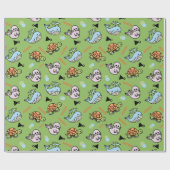 Papier Cadeau Beau dauphin de tortue de mer motif (Plat)