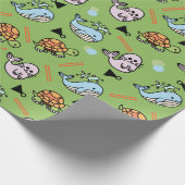 Papier Cadeau Beau dauphin de tortue de mer motif (Coin)