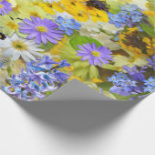 Papier Cadeau Beau Design Floral Vivid (Coin)