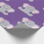 Papier Cadeau Beau éléphant imprimé (Coin)