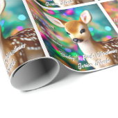 Papier Cadeau Beau Fête Premier Noël (Coin rond)