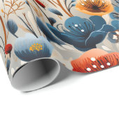 Papier Cadeau Beau Fleur sauvage (Coin rond)