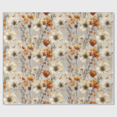 Papier Cadeau Beau Fleur sauvage (Plat)