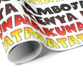 Papier Cadeau Beau Jambo Kenya Hakuna Matata Beau Art (Coin rond)