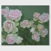 Papier Cadeau Beau jardin rose clair roses (Plat)