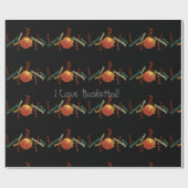 Papier Cadeau Beau jeu J'aime Basketball (Plat)
