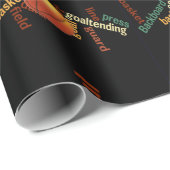 Papier Cadeau Beau jeu J'aime Basketball (Coin rond)