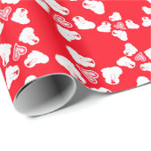 Papier Cadeau Beau lapin Valentine's Day emballage papier (Coin rond)