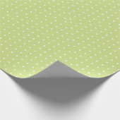 Papier Cadeau Beau Lime Green Pois (Coin)