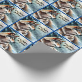 Papier Cadeau Beau loup en neige (Coin)