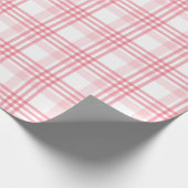 Papier Cadeau Beau Motif À Carrés Rouges Et Roses (Coin)