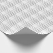 Papier Cadeau Beau Motif À Damier De Nuances De Gris (Coin)