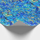 Papier Cadeau Beau motif bleu mer élégant (Coin)