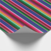 Papier Cadeau Beau Motif de couverture de serape mexicain (Coin)