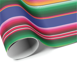 Papier Cadeau Beau Motif de couverture de serape mexicain