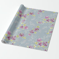Beau Motif de fleurs d'aquarelle violet vif