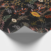 Papier Cadeau Beau motif de fleurs de prairie fleurie (Coin)