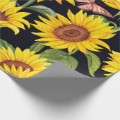 Papier Cadeau Beau motif de tournesols (Coin)