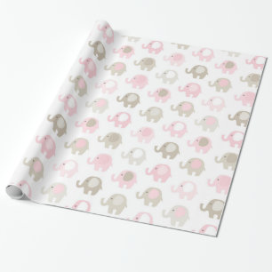 Papier Cadeau Beau motif d'éléphant de bébé