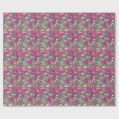 Papier Cadeau Beau Motif Feuille Iridescente (Plat)