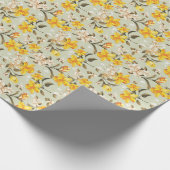 Papier Cadeau Beau motif floral brillant (Coin)