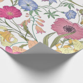 Papier Cadeau Beau motif floral transparent. illustr (Coin)