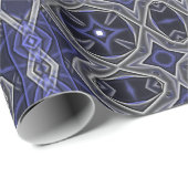 Papier Cadeau Beau Motif mandala violet (Coin rond)