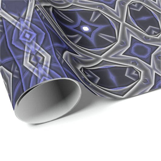 Papier Cadeau Beau Motif mandala violet (Coin rond)