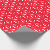 Papier Cadeau Beau Motif Red Hexagon (Coin)